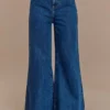 Jen wijde flare-Denim-jeans – donkerblauw Jen wijde flare-Denim-jeans – donkerblauw