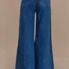 Jen wijde flare-Denim-jeans – donkerblauw Jen wijde flare-Denim-jeans – donkerblauw