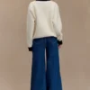 Jen wijde flare-Denim-jeans – donkerblauw Jen wijde flare-Denim-jeans – donkerblauw