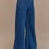 Jen wijde flare-Denim-jeans – donkerblauw Jen wijde flare-Denim-jeans – donkerblauw