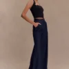 Jen wijde pijpen flare Denim jeans – Indigo Blue