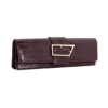 Jessica clutch van imitatieleer met krokodillenprint – Bordeauxrood Jessica clutch van imitatieleer met krokodillenprint – Bordeauxrood