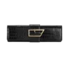 Jessica kunstleren krokodillenclutch – zwart Jessica kunstleren krokodillenclutch – zwart