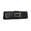 Jessica kunstleren krokodillenclutch – zwart Jessica kunstleren krokodillenclutch – zwart