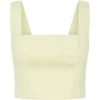 Josephine crop top met open rug – Lemon Josephine crop top met open rug – Lemon