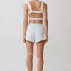 Josephine katoenen Shorts met tailleband – IJsblauw Josephine katoenen Shorts met tailleband – IJsblauw