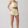 Josephine katoenen Shorts met tailleband – Lemon