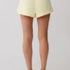 Josephine katoenen Shorts met tailleband – Lemon