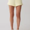 Josephine katoenen Shorts met tailleband – Lemon