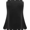Judith strapless top met geschulpte rand – Zwart Judith strapless top met geschulpte rand – Zwart