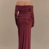 Judy Slinky en mesh maxi-rok – Wijnrood Judy Slinky en mesh maxi-rok – Wijnrood