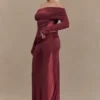 Judy Slinky en mesh maxi-rok – Wijnrood Judy Slinky en mesh maxi-rok – Wijnrood