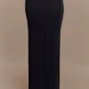Judy slinky en mesh maxi-rok – zwart