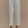 Kaitlyn cropped jeans met wijde pijpen – Wit Kaitlyn cropped jeans met wijde pijpen – Wit