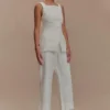 Kaitlyn cropped jeans met wijde pijpen – Wit Kaitlyn cropped jeans met wijde pijpen – Wit