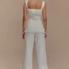 Kaitlyn cropped jeans met wijde pijpen – Wit Kaitlyn cropped jeans met wijde pijpen – Wit