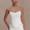 Karina strapless scuba-corset – wit Karina strapless scuba-corset – wit