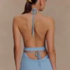 Katalina chiffon haltertop met cowl – Sky Blue Katalina chiffon haltertop met cowl – Sky Blue