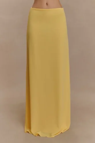 Katalina chiffon maxi-rok – Butterscotch