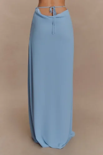 Katalina chiffon maxi-rok – Hemelsblauw