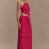 Kensley Broderie Midi-rok – Dragonfruit Kensley Broderie Midi-rok – Dragonfruit