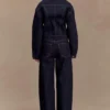 Kirra getailleerd Denim-jasje – gewassen indigoblauw Kirra getailleerd Denim-jasje – gewassen indigoblauw
