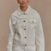 Kirra getailleerd Denim-jasje – Wit Kirra getailleerd Denim-jasje – Wit