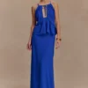 Korra chiffon haltertop – kobaltblauw Korra chiffon haltertop – kobaltblauw
