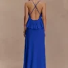 Korra chiffon haltertop – kobaltblauw Korra chiffon haltertop – kobaltblauw