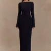 Kyle gebreide maxi-rok – Zwart Kyle gebreide maxi-rok – Zwart
