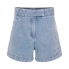 Kylee geborduurde Shorts – Middenblauw Kylee geborduurde Shorts – Middenblauw