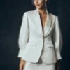 Kylie oversized satijnen blazer – ivoor Kylie oversized satijnen blazer – ivoor
