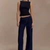 Kyra top met open rug van scubacrêpe – Zwart Kyra top met open rug van scubacrêpe – Zwart