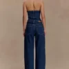 Laina Denim-jeans met middelhoge taille en strass – Middernachtblauw Laina Denim-jeans met middelhoge taille en strass – Middernachtblauw