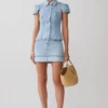 Bently Denim Top met korte mouwen – gewassen lichtblauw Bently Denim Top met korte mouwen – gewassen lichtblauw