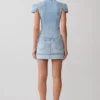 Bently Denim Top met korte mouwen – gewassen lichtblauw Bently Denim Top met korte mouwen – gewassen lichtblauw