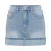 Lakoda Denim minirok met omslag – gewassen lichtblauw Lakoda Denim minirok met omslag – gewassen lichtblauw