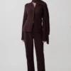 Lara gebreid vest met sjaal – Chocolade Lara gebreid vest met sjaal – Chocolade