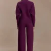 Lauren gebreide broek – Pruim Lauren gebreide broek – Pruim