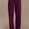 Lauren gebreide broek – Pruim Lauren gebreide broek – Pruim