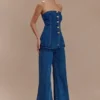 Jen wijde flare-Denim-jeans – donkerblauw Jen wijde flare-Denim-jeans – donkerblauw