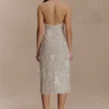 Lenore zijden kanten halter midi-jurk – ivoor Lenore zijden kanten halter midi-jurk – ivoor