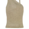 Leone metallic gebreide top met één schouder – goud Leone metallic gebreide top met één schouder – goud