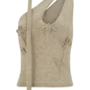 Leone metallic gebreide top met één schouder – goud Leone metallic gebreide top met één schouder – goud