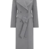Levi lange wollen trenchcoat – grijs gemêleerd Levi lange wollen trenchcoat – grijs gemêleerd