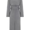 Levi lange wollen trenchcoat – grijs gemêleerd Levi lange wollen trenchcoat – grijs gemêleerd