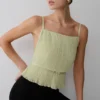 Lilou geplooide mouwloze Top – salie Lilou geplooide mouwloze Top – salie