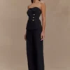 Lindie broek met rechte pijpen – Zwart Lindie broek met rechte pijpen – Zwart