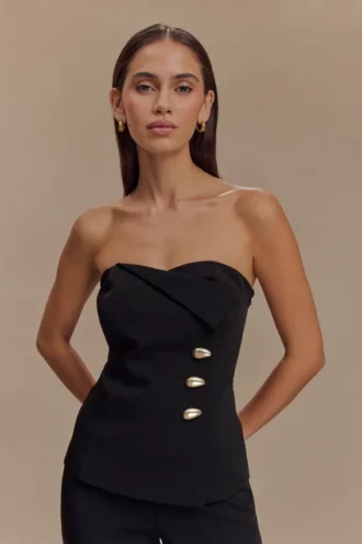 Lindie strapless paktop – Zwart