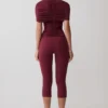 Blanca stretch crêpe capribroek – Mahonie Blanca stretch crêpe capribroek – Mahonie
